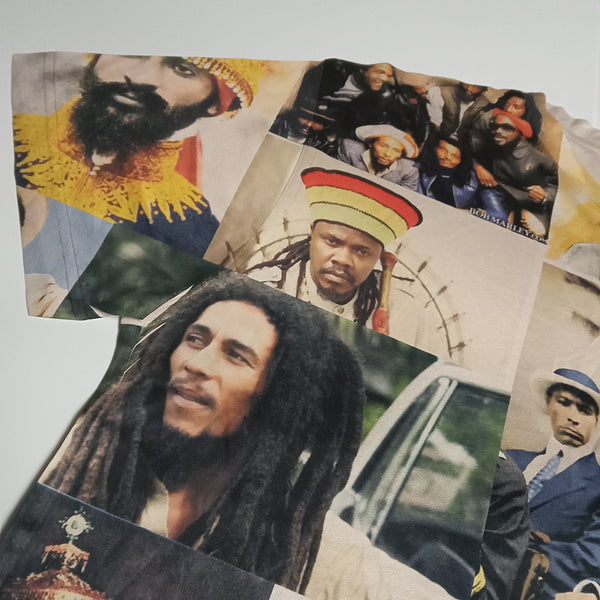 MENS Sublimation Shirt - Rasta Collage Tee Shirt