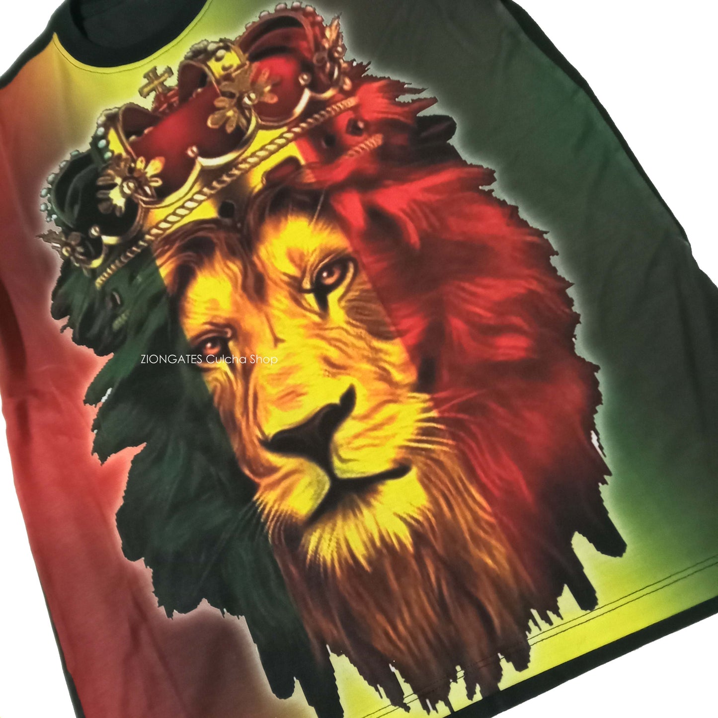 MENS Sublimation Shirt - Lion Crown - Rasta