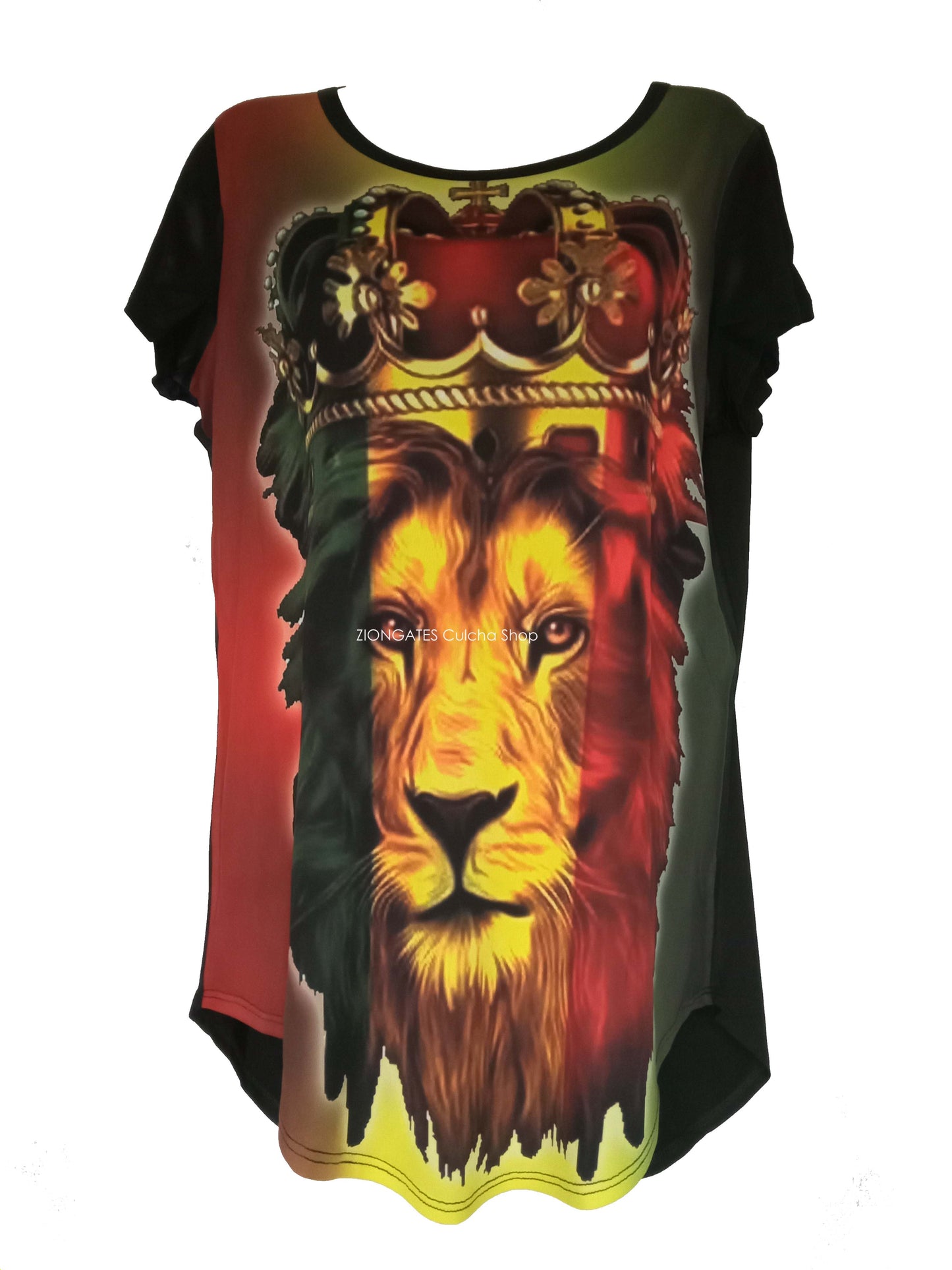 WOMENS Sublimation Shirt - Lion Crown - Rasta