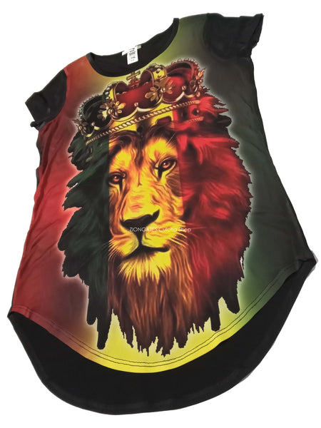 WOMENS Sublimation Shirt - Lion Crown - Rasta