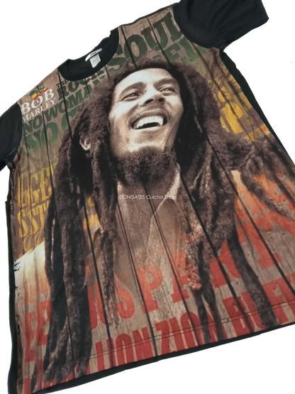 MENS Bob Marley Trench town Rock - Stretch SHIRT - Black