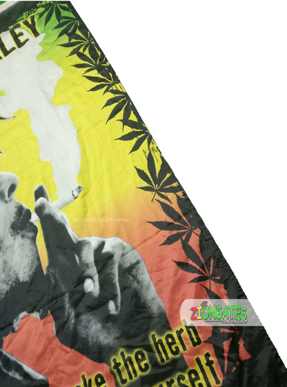 Large 3x5 Bob Marley Smoke the Herb Flag - Tapestry - 420