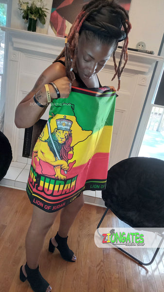 Large Lion of Judah Beach Towel - Rasta - Ethiopia