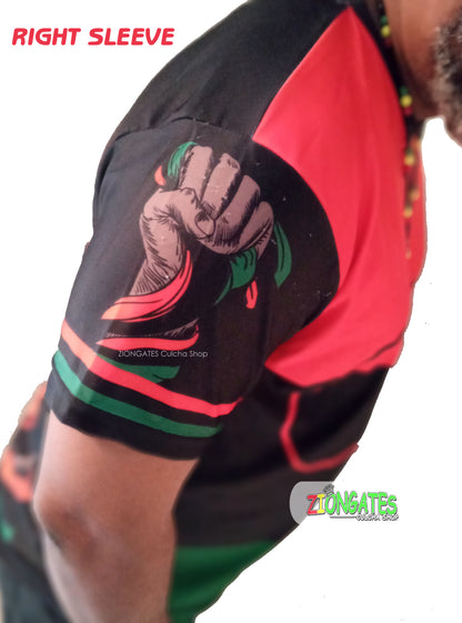 AFRICA Jersey - Red Black and Green - Pan African