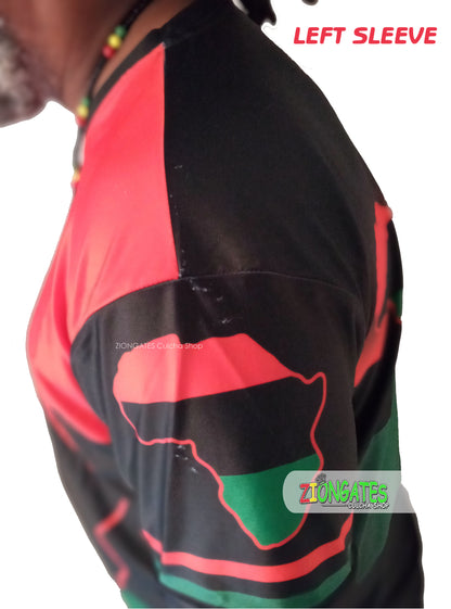 AFRICA Jersey - Red Black and Green - Pan African