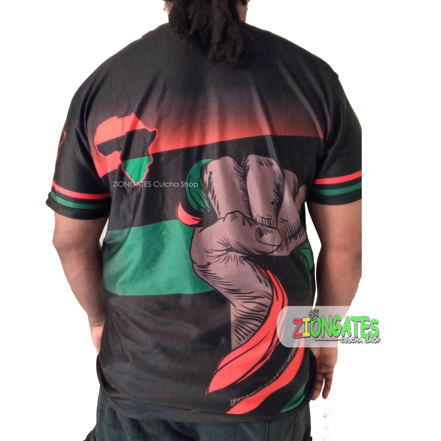 AFRICA Jersey - Red Black and Green - Pan African