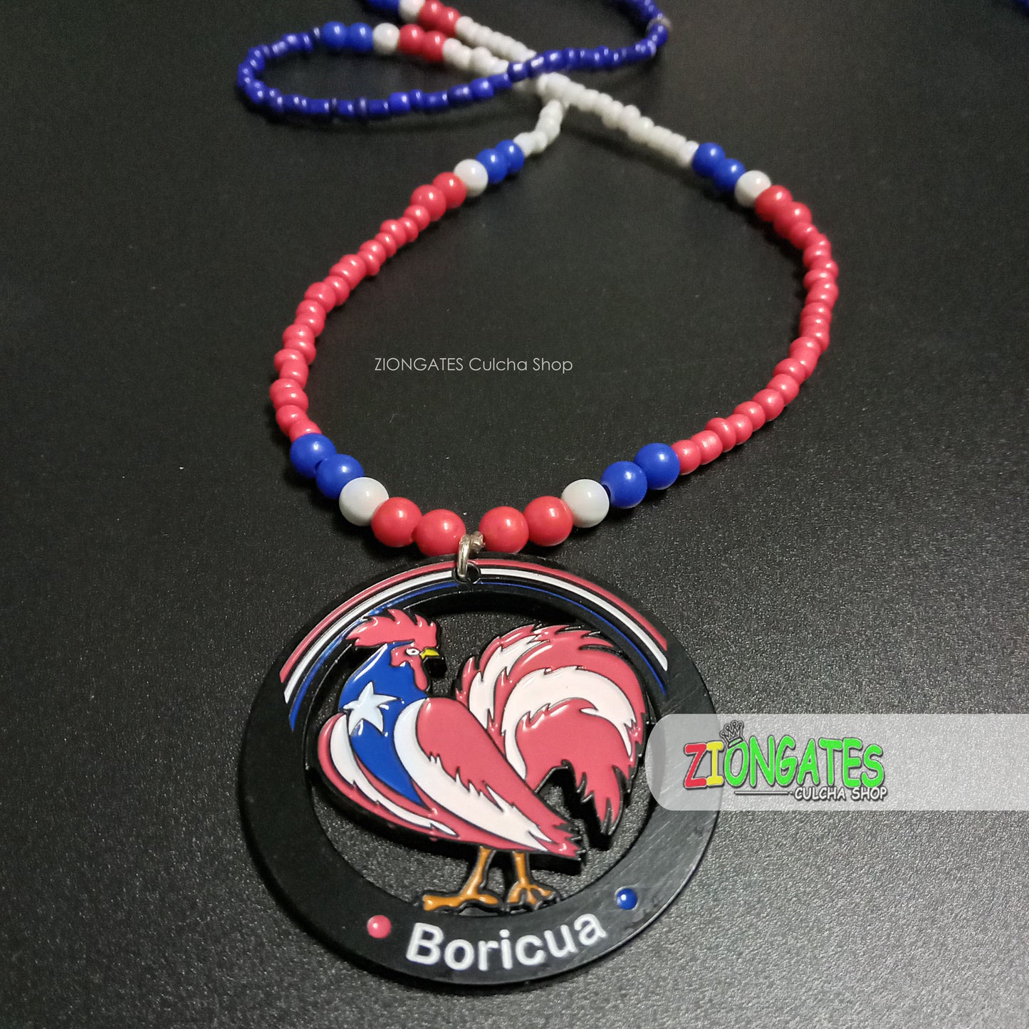 Puerto Rico Metal Necklaces - Beaded Chain