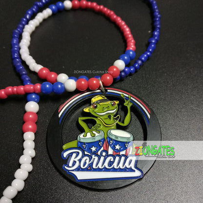 Puerto Rico Metal Necklaces - Beaded Chain