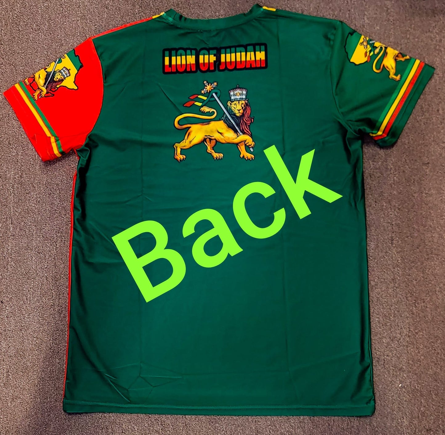 Lion of Judah Jersey - Caribbean Flag Shirts - Rasta - Ethiopia