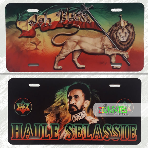 Cultural License Plates - SELASSIE - LION OF JUDAH - ETHIOPIA - RASTA