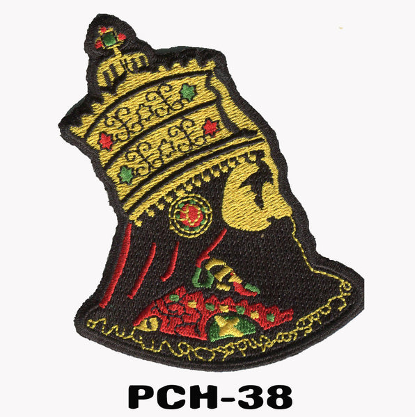 Selassie patches - Rasta iron on Patches - Crosses