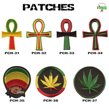 Ankh Patches - Ganja iron on Patches - 420