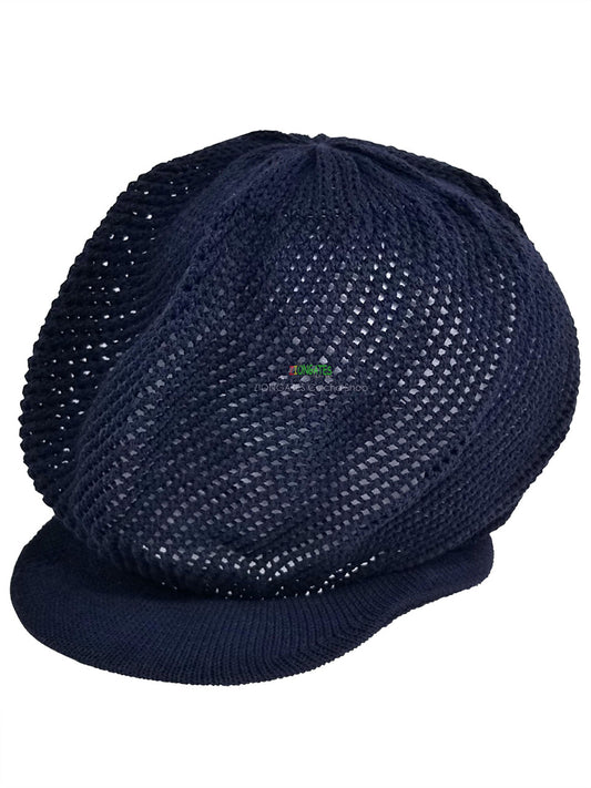 RH035-11 Large Blue MESH crown Rastafarian Crown AKA rasta hats tams dread locks cap