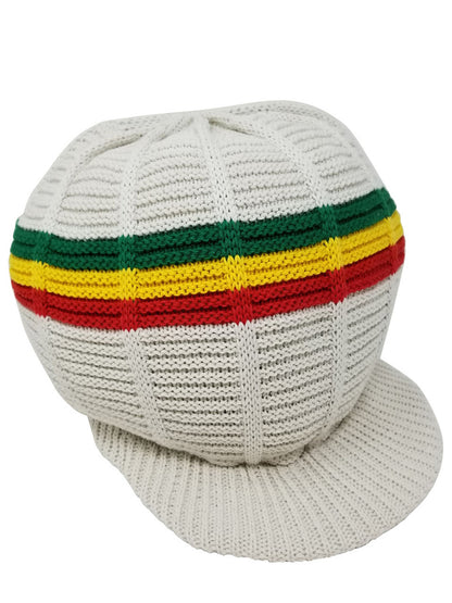 RH039 Medium Dreadlock Rastaman Hats - Black - Beige - Red Yellow Green - White - Brown