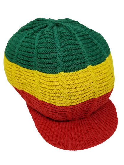 RH039 Medium Dreadlock Rastaman Hats - Black - Beige - Red Yellow Green - White - Brown