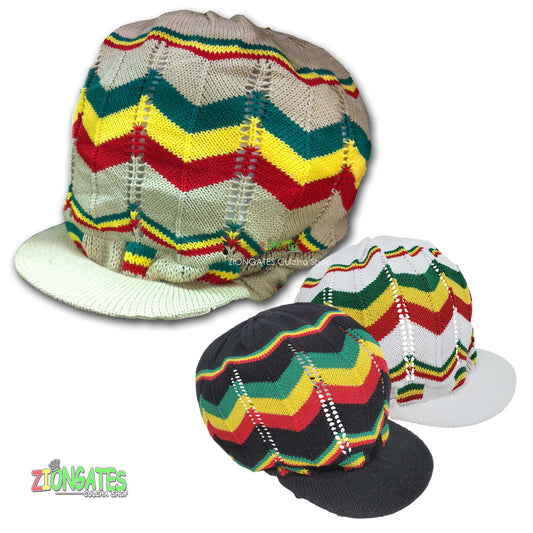 Large Rastafarian Crowns - White - Black - Beige - Red Yellow Green - RH043