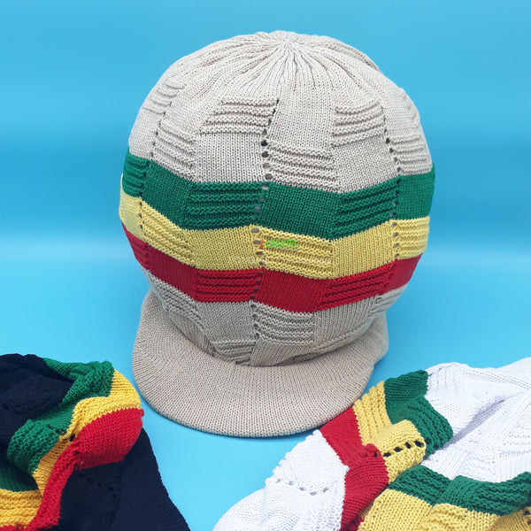 Large Rastafarian Crowns - Black - Beige - White RH057