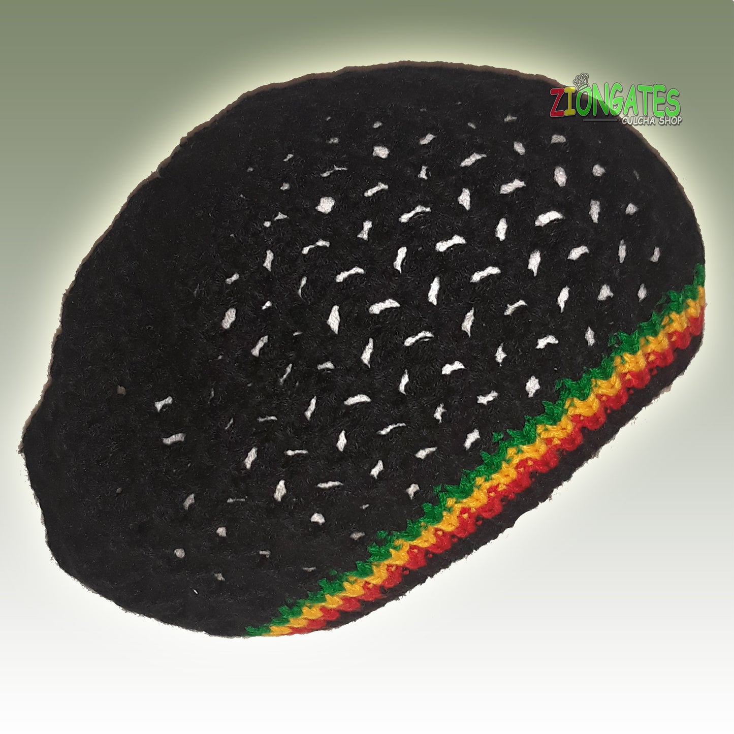 RH063 Small Black Rastafarian Crown - Rasta hats tams dread locks cap