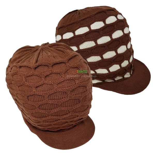 Large BROWN Rastafarian Crowns AKA rasta hats tams dread locks cap RH020-1