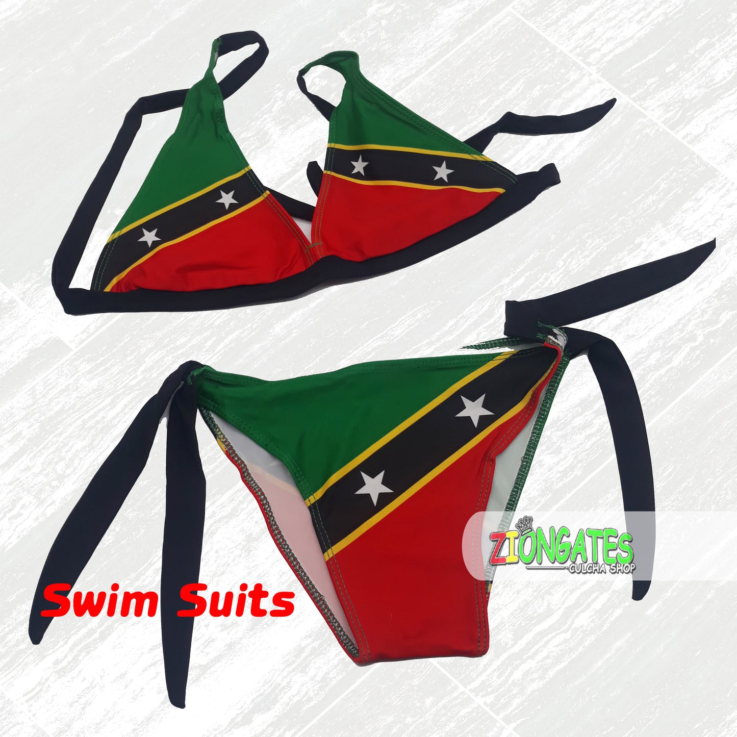 Caribbean Flag Bathing Suits - St Kitts - St vincent swimsuits