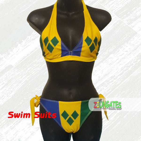Caribbean Flag Bathing Suits - St Kitts - St vincent