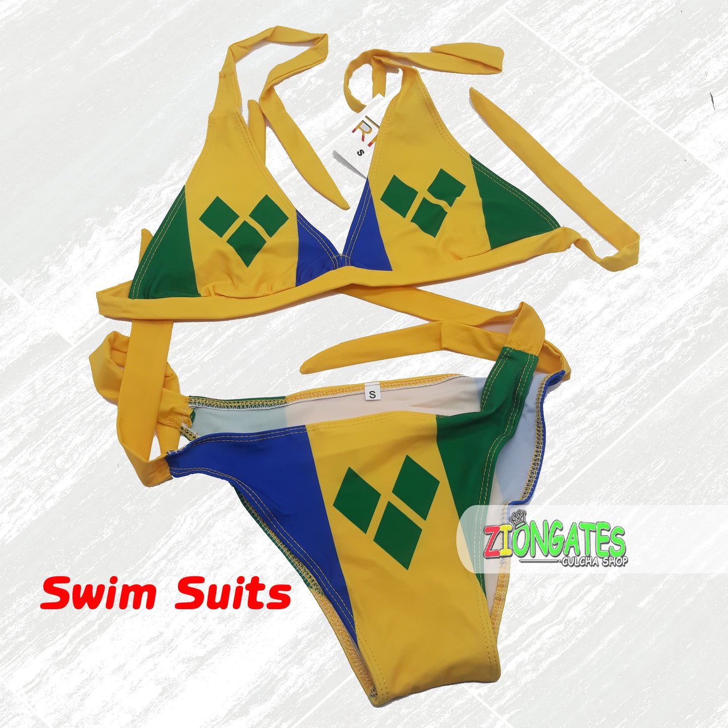 Caribbean Flag Bathing Suits - St Kitts - St vincent swimsuits