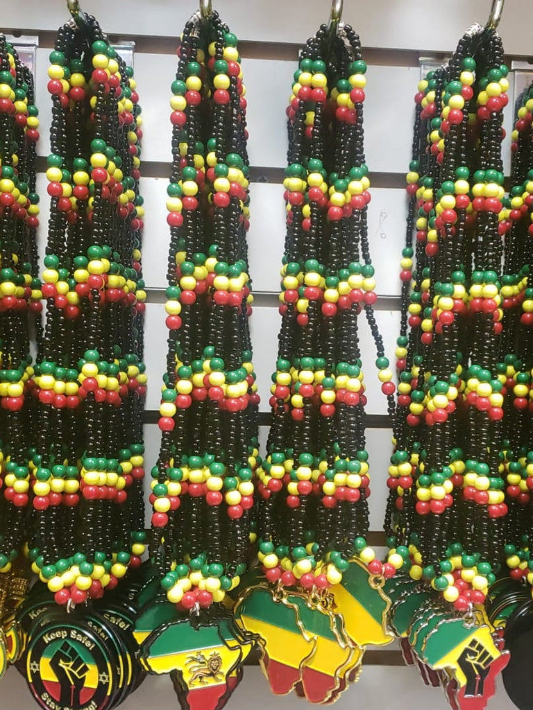 Red Black Yellow Green Necklace Africa  Black Yellow Green Red Beads - Red  Black - Aliexpress