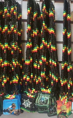 Haile Selassie Beaded necklaces - Rasta