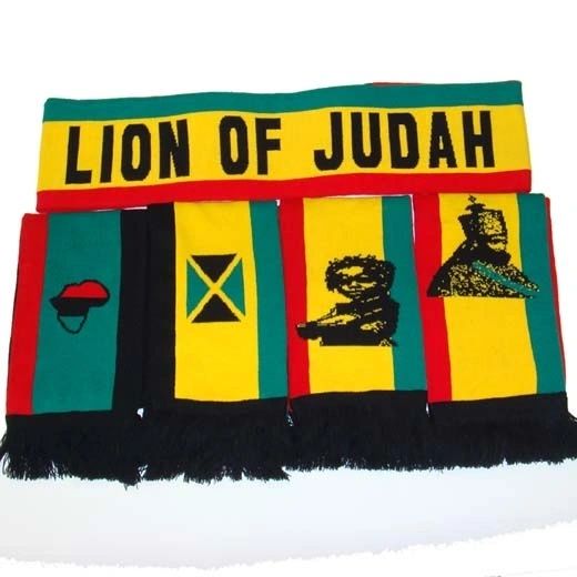 Rasta Knitted Scarves - Lion of Judah - Selassie
