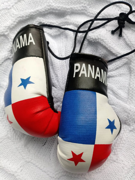 Small Caribbean flag boxing gloves for car