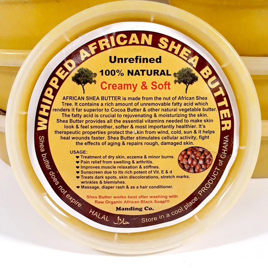 Unrefined 100% Natural Creamy & Soft Yellow Raw Shea Butter 8 oz