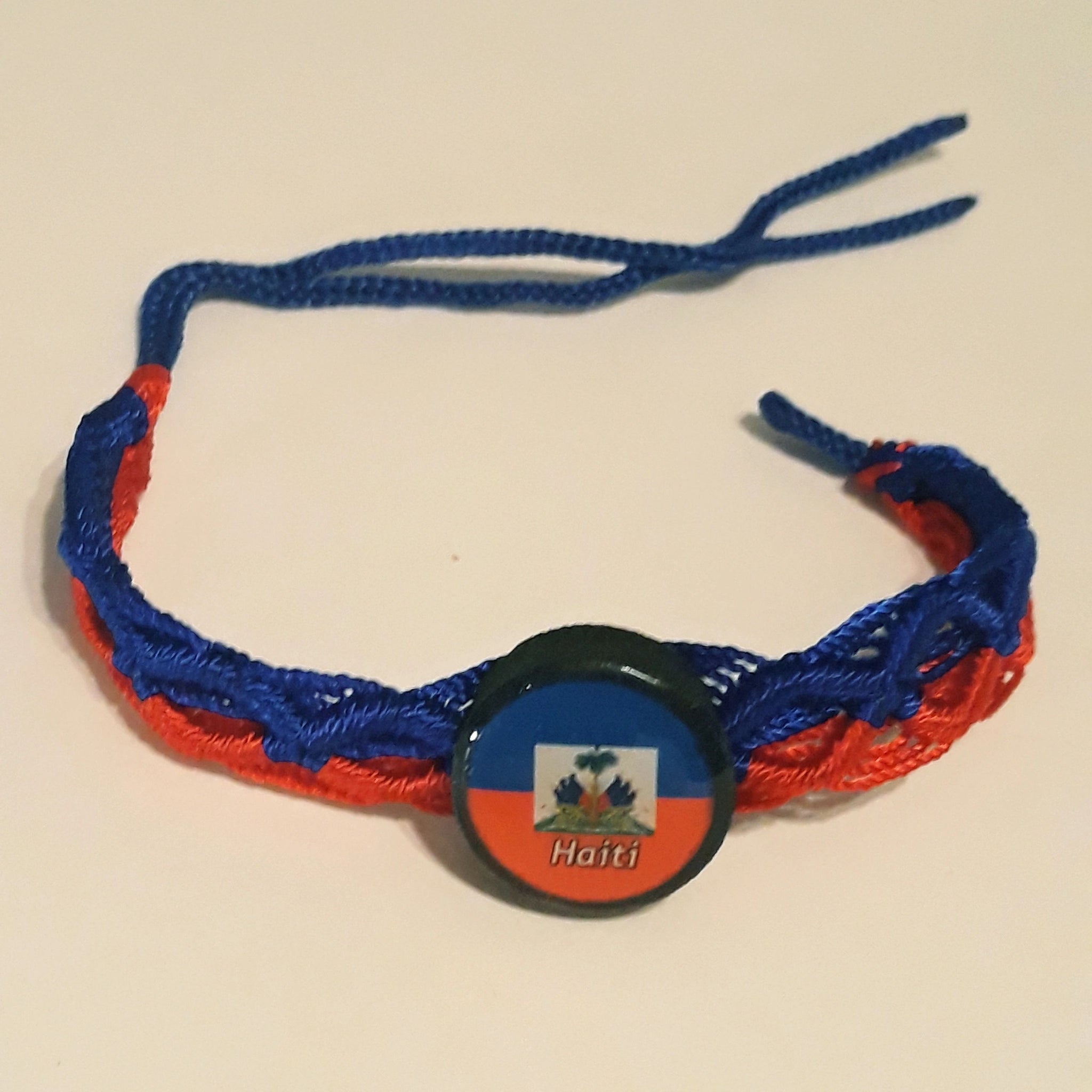 knit bracelets with caribbean country flags