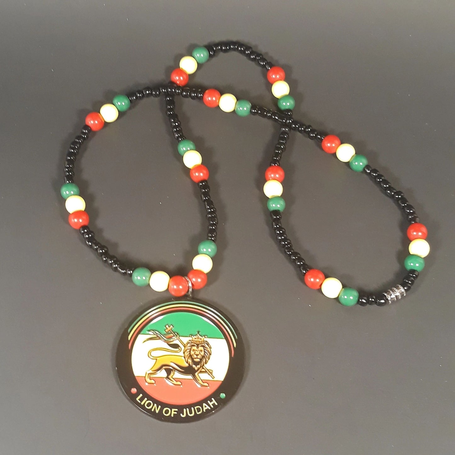 Lion of Judah Metal Rasta Necklaces - ETHIOPIA