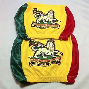 Lion of Judah - Ethiopia - Rastafari car seat head rest covers