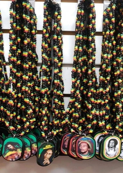 Bob Marley Beaded Necklaces - Rasta