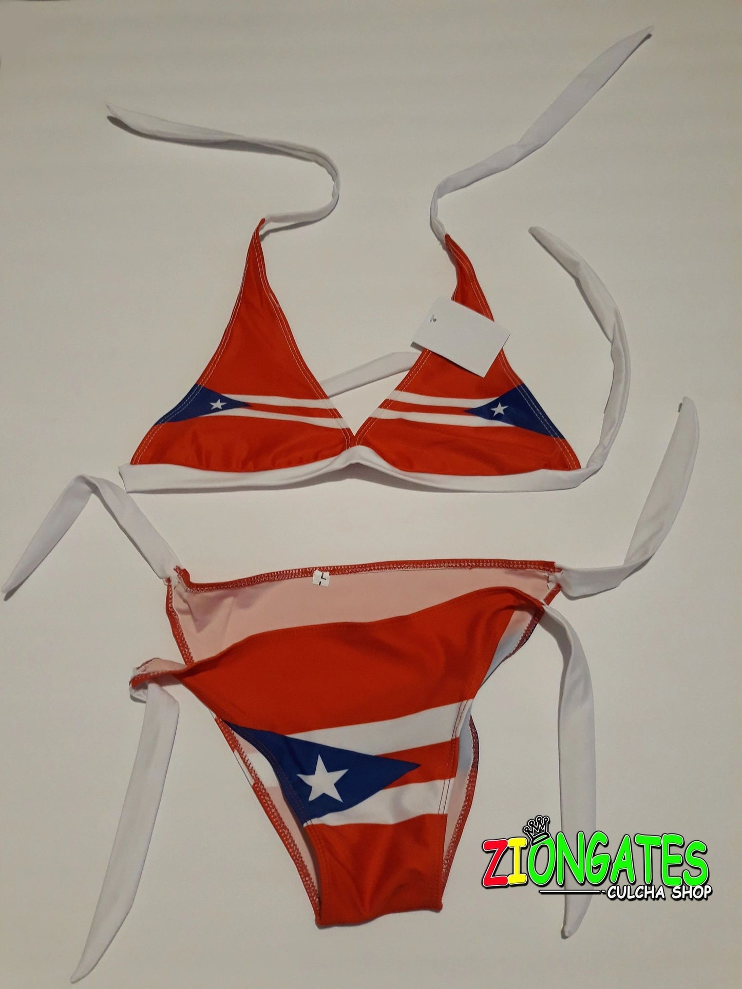 Caribbean Flag Bathing Suits - Virgin Islands - Guyana - Puerto Rico - 2 piece Swim Suit