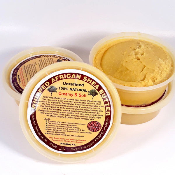 Unrefined 100% Natural Creamy & Soft Yellow Raw Shea Butter 8 oz