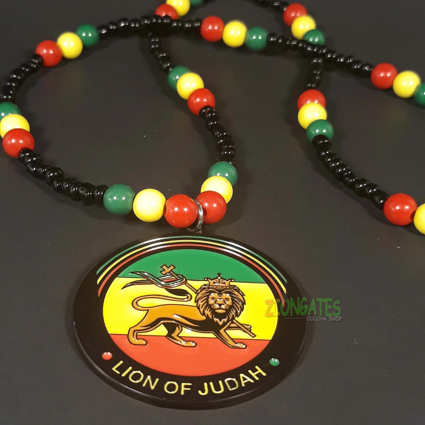 Lion of Judah Metal Rasta Necklaces - ETHIOPIA