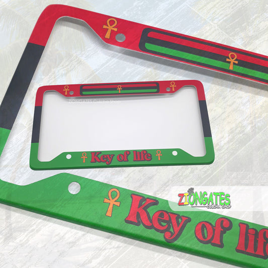 Cultural License Plate Frames - Ankh - Rasta - RBG