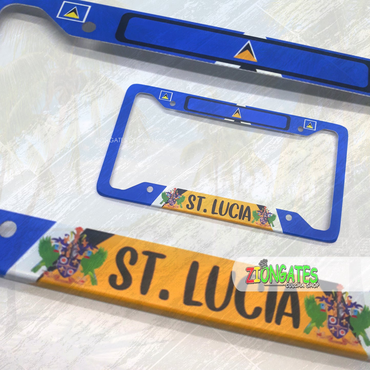 Caribbean Islands License Plate Frames - St Lucia