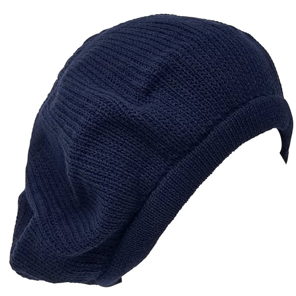 Medium Solid Navy Blue Rastafarian Crown / rasta hats tams dread caps - rh005-2