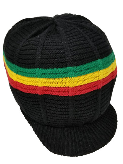 RH039 Medium Dreadlock Rastaman Hats - Black - Beige - Red Yellow Green - White