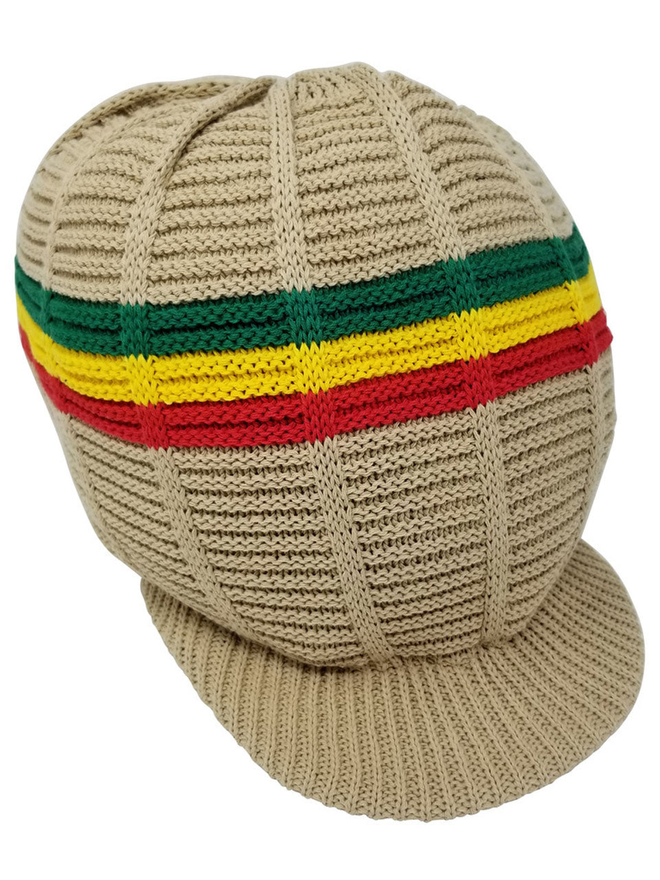 RH039 Medium Dreadlock Rastaman Hats - Black - Beige - Red Yellow Green - White