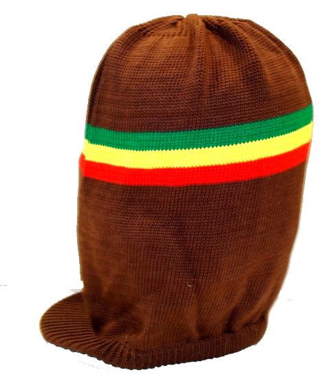 RH055-10 X large Brown Rastafarian Crown AKA rasta hats tams dread caps