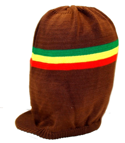 RH055-10 X large Brown Rastafarian Crown AKA rasta hats tams dread caps