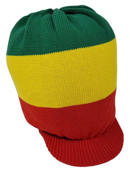 RH055-RYG XLarge Rastafarian Crown - rasta hats - tams - dread caps