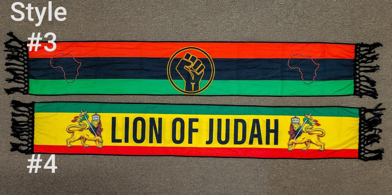 Rasta Scarf - Sash - Africa - RBG - Lion of Judah