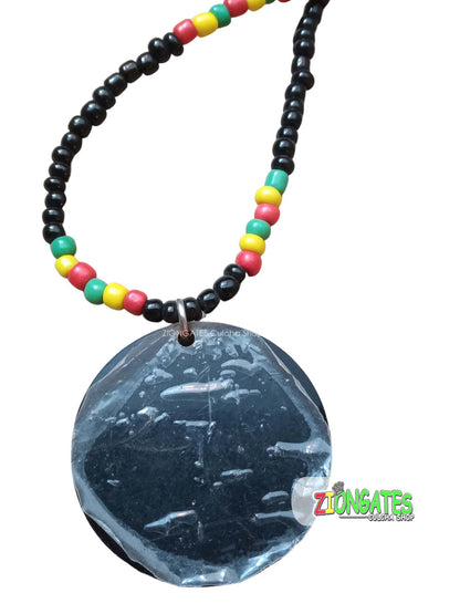 Haile Selassie Beaded Necklace - Rasta - Red Yellow and Green