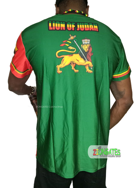 Lion of Judah Jersey - Caribbean Flag Shirts - Rasta - Ethiopia