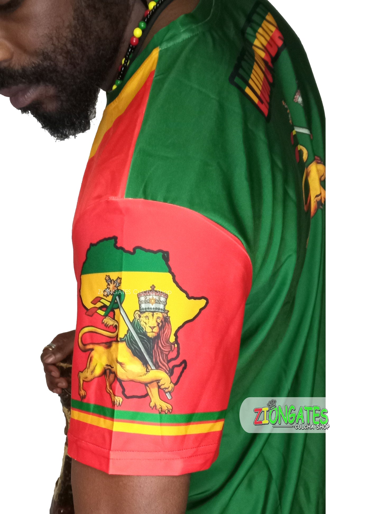 Lion of Judah Jersey - Caribbean Flag Shirts - Rasta - Ethiopia